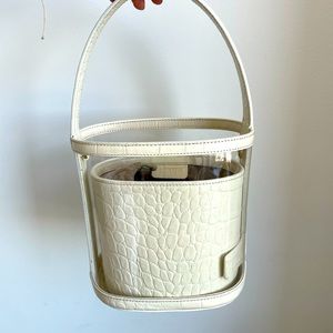 STAUD PVC BISSETT BAG IN WHITE